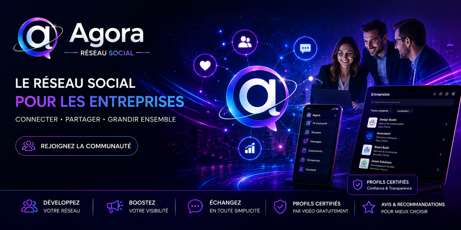 Agora : un réseau social pour les entreprises françaises 