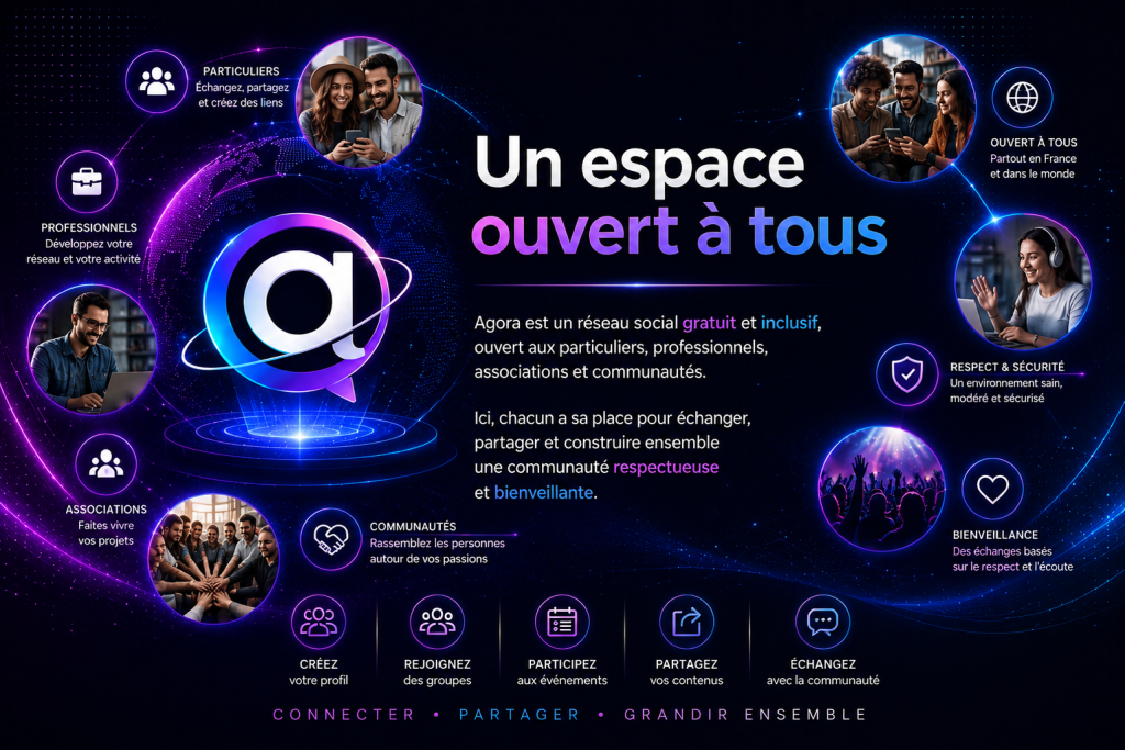 Agora , votre nouveau réseau social gratuit en France.