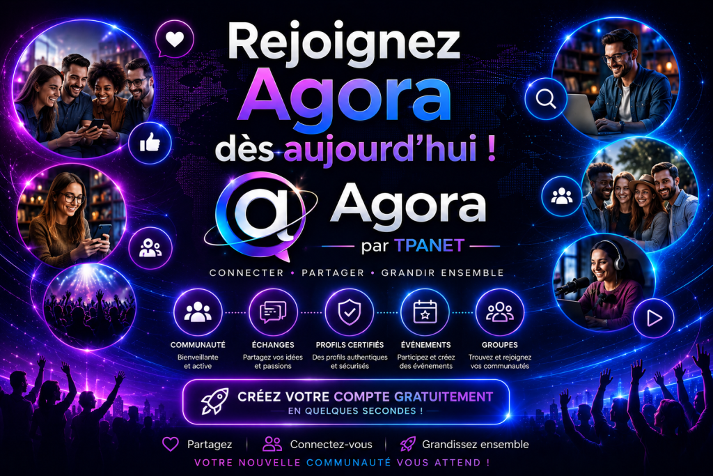 Agora , votre nouveau réseau social gratuit en France.