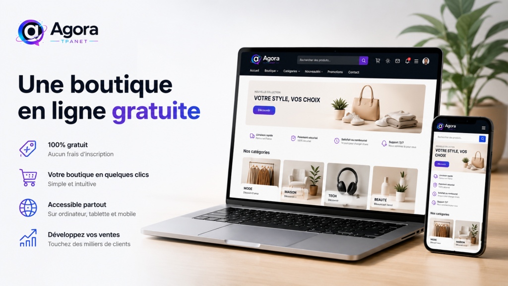 Agora Marketplace : créez gratuitement votre boutique en ligne et soyez visible sur les moteurs de recherche