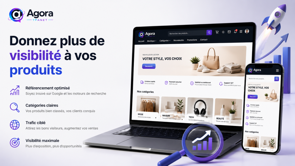 Agora Marketplace : créez gratuitement votre boutique en ligne et soyez visible sur les moteurs de recherche
